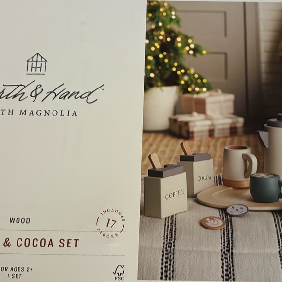 HEARTH & HAND NWT 17pc wood toy coffee & cocoa food set - Picture 5 of 5